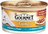 Gourmet gold fijne hapjes zalm / kip - 85 gr - 24 stuks