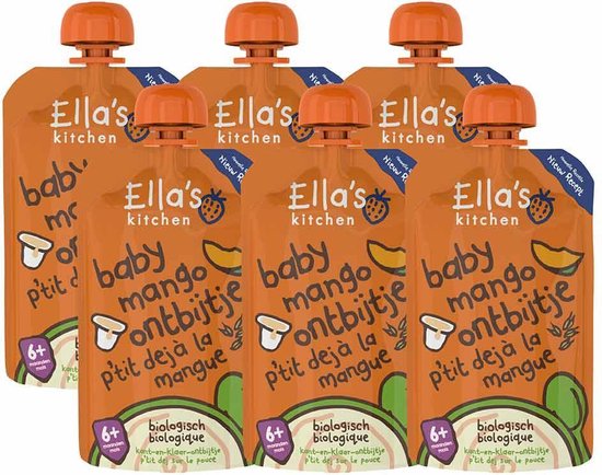 Ella's kitchen Baby Ontbijtje 6+ m Mango 100 gr - 6x 100 gr - Voordeelverpakking van Ella's Kitchen — afbeelding 4