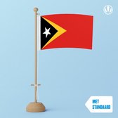 Tafelvlag Oost-Timor 10x15cm | met standaard