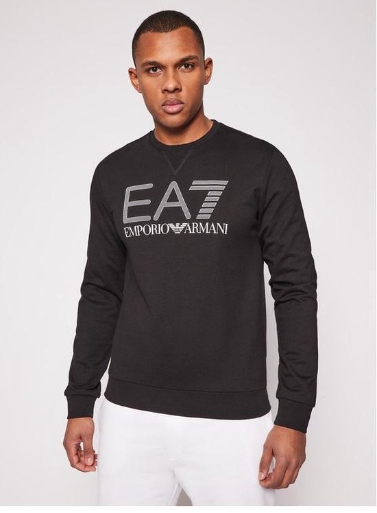 EA7 Emporio Armani Sweater Zwart - Pull à col rond - Taille XS | bol.com