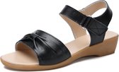 Casual Simple Antislip Slijtvaste Strik Dames Sandalen (Kleur: Zwart Maat: 40)