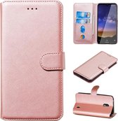 Voor Nokia 2.2 Classic Calf Texture Horizontaal Flip PU lederen tas, met houder & kaartsleuven & portemonnee (Rose Gold)