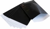 200x papieren zakjes Zwart 7x13cm