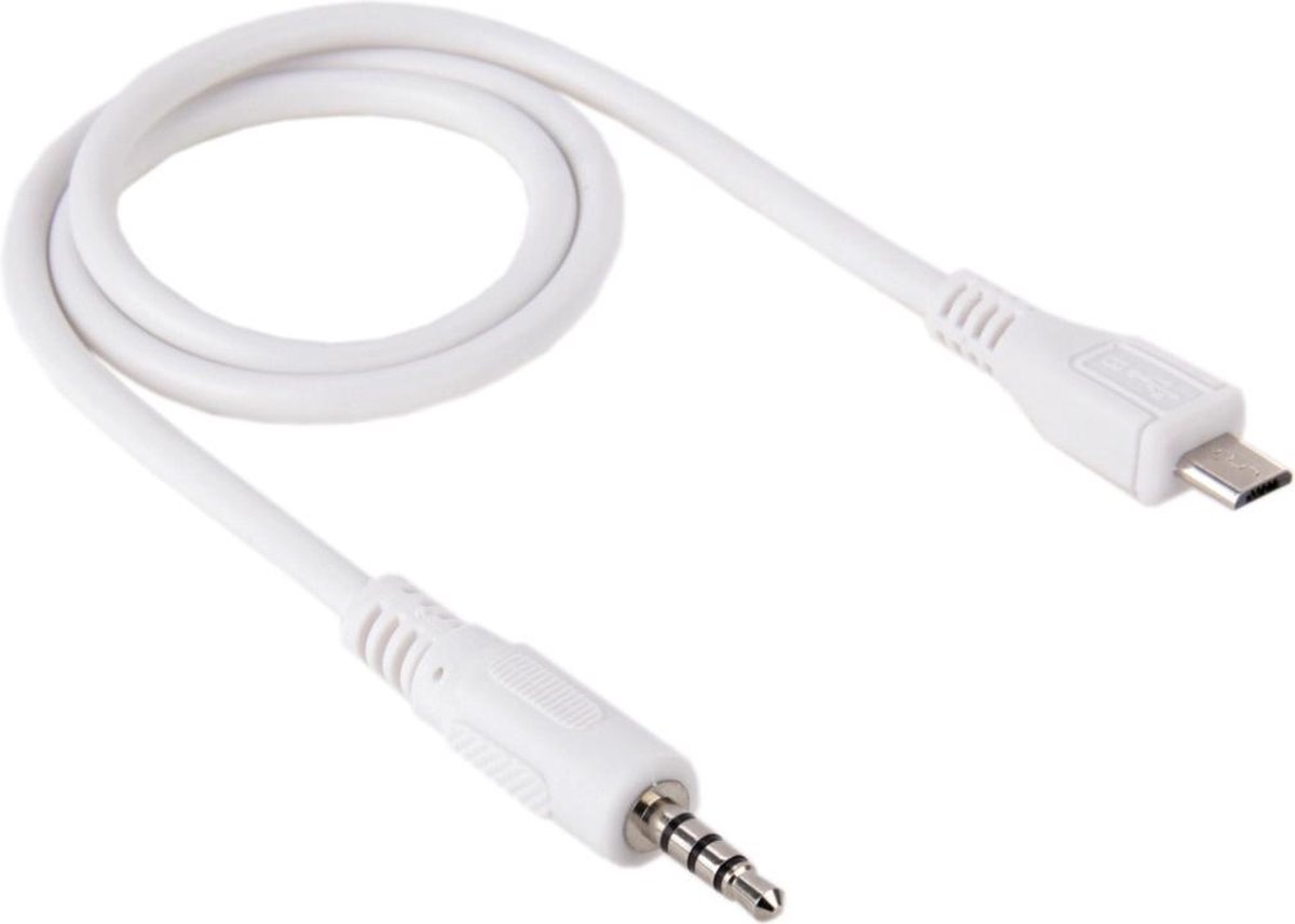 Norm financiën Jachtluipaard Let op type!! 3.5mm Mannetje naar Micro USB mannetje Audio AUX kabel Kabel  lengte:... | bol.com