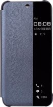 Litchi Texture Smart Horizontal Flip Leren Case voor Huawei Mate 20 Lite, Met Call Display ID (Blauw)
