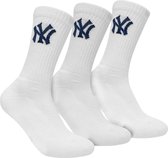 New York Yankees - 3-Pack Crew Socks - Crew Sokken - 39 - 42 - Wit