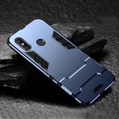 Mobigear Kickstand Hardcase Hoesje - Geschikt voor Xiaomi Redmi Note 6 Pro - Marineblauw