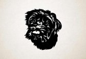 Wanddecoratie - Hond - Schnoodle 2 - S - 50x45cm - Zwart - muurdecoratie - Line Art