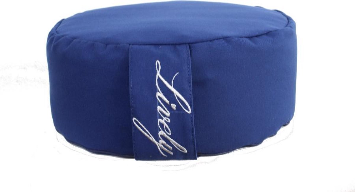 Meditatiekussen - Meditatiekussen-yoga kussen - yoga prop - yoga artikelen - yoga accessoires -biologisch boekweit- blauw