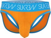 Sukrew - Greenwich V-Brief - Maat M - Heren Jockstrap - Mannen Ondergoed - Oranje