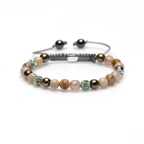 Karma Spiral Dames Armband Zilver - Meerkleurig