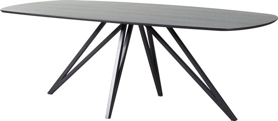 Eikentafel Deens ovaal zwart Spinpoot – eiken tafel 240 x 120 cm