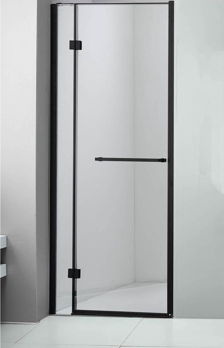 Vips douchedeur 80x190cm | NANO Coating | Veiligheidsglas CE gekeurd| Zwart Aluminium Profiel
