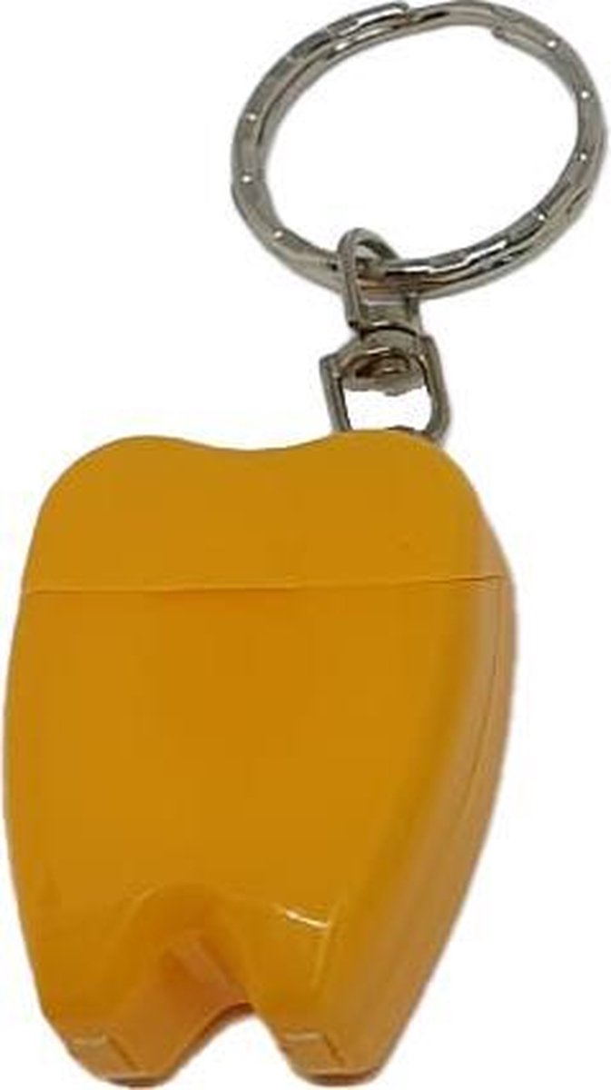 Goedkoopste Tanden Floss Sleutelhanger – Flossen – Flossdraad – Oranje - oDaani
