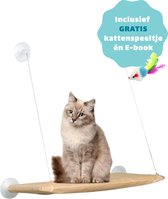 Kattenmand voor aan het Raam – Kattenbed – Hangmat Kat – Kattenhangmat - Inclusief GRATIS E-Book & Kattenspeeltje!