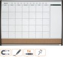 Nobo Magnetische Combibord met Maandplanner – Kurken Prikbord – 58,5 x 43,0 cm – Inclusief Magneet, Marker En Wisser