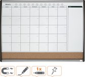 Nobo Magnetische Combibord met Maandplanner - Kurken Prikbord - 58,5 x 43,0 cm - Inclusief Magneet, Marker En Wisser