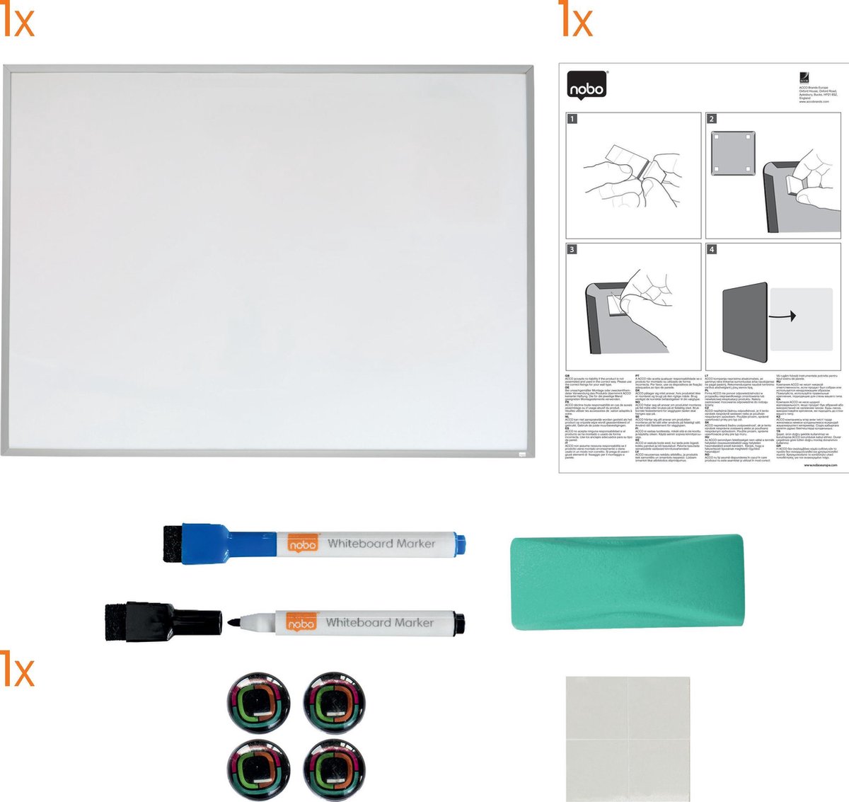Nobo Magnetisch Whiteboard met Aluminium Lijst thumbnail 6