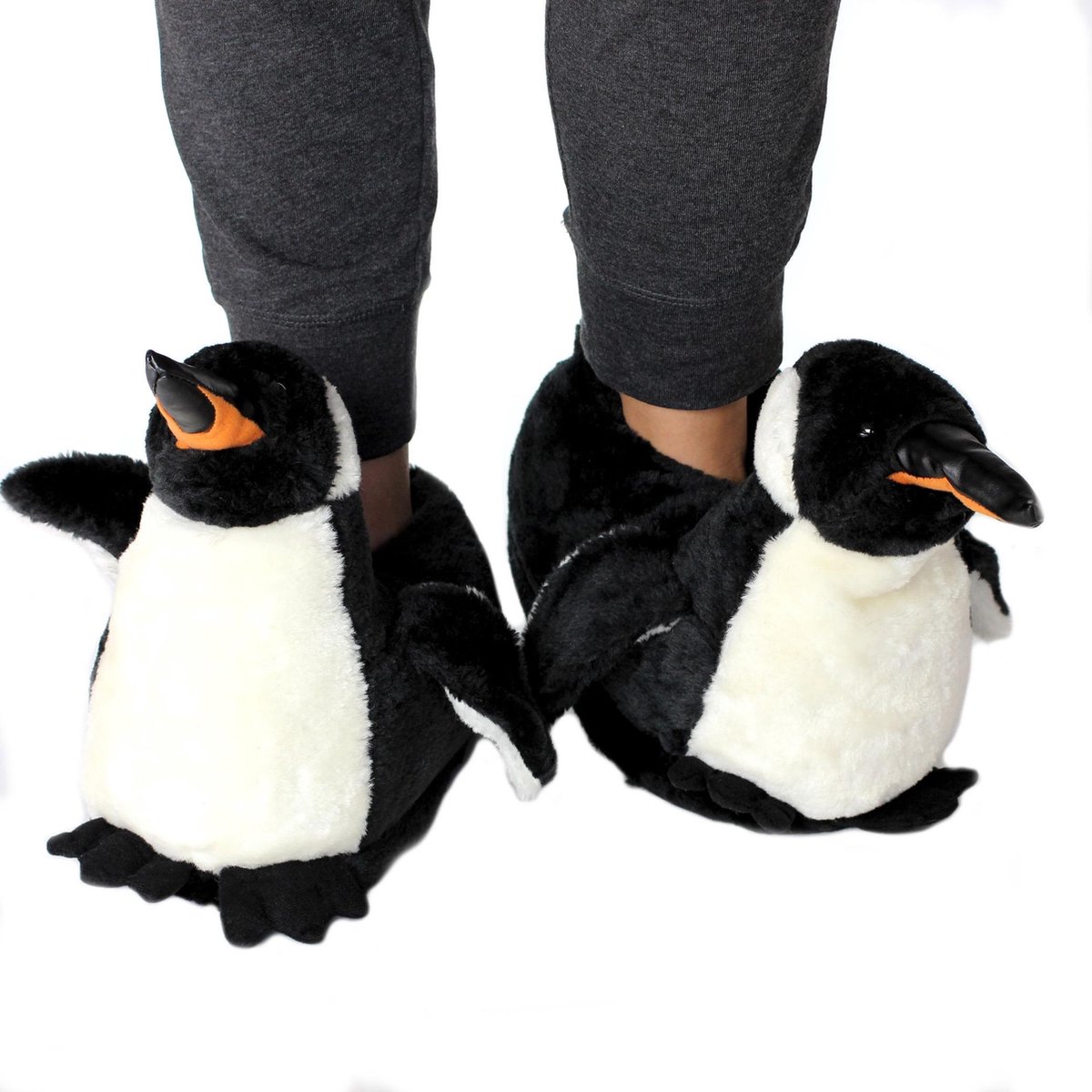Merkloos Sans marque Pluche pinguin dierensloffen pantoffels voor volwassenen Dames heren Pinguinsloffen XL(42 44 )