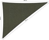 Shadow Comfort® Driehoek 90° schaduwdoek - UV Bestendig - Zonnedoek - 500 x 600 x 780 CM - Deep Grey