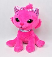 Kat - Poes - Kitty - Knuffel - 32cm Donker roze