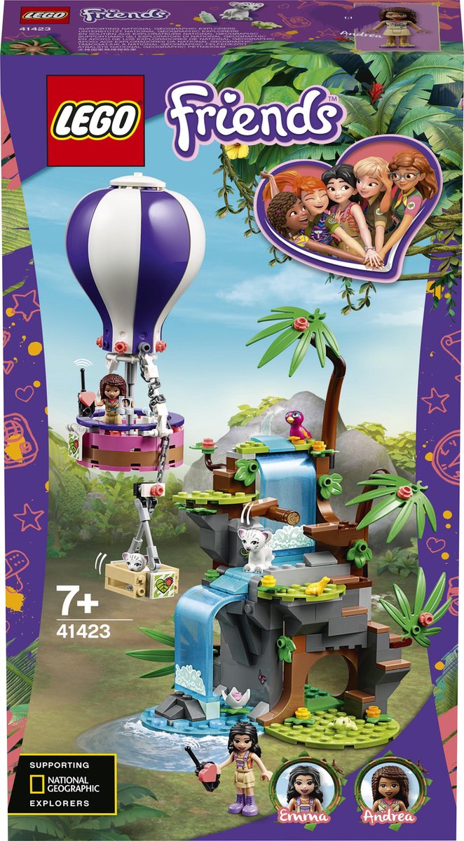 LEGO Friends Tijger reddingsactie met luchtballon in jungle 41423 — afbeelding 7