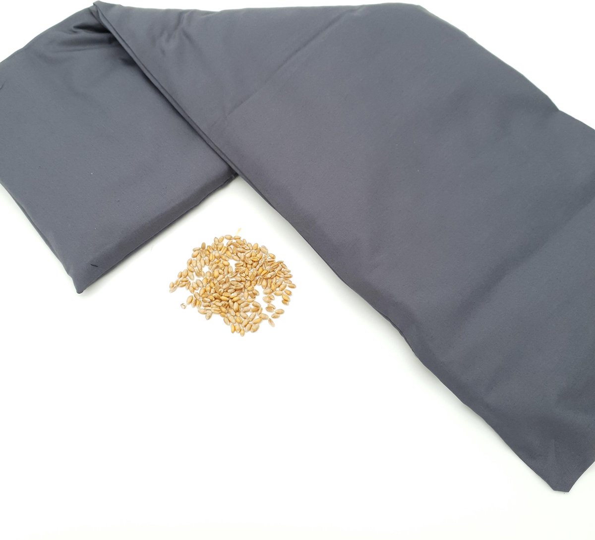 Pittenzak Met Pit XL - wasbare hoes - vulling met zachtere tarwe ᯽  made in NL/BE – tevens coldpack ❅ Antraciet