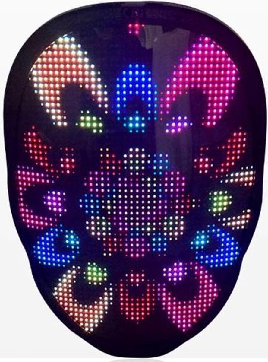 LED Screen Mask - Feest - Festival party rave masker DJ - Bluetooth -  Mondkapje - App... | bol.com
