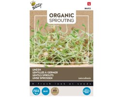 Buzzy zaden - Kiemgroente linzen BIO 30 gram - Voedzame en verse kiemen voor salades