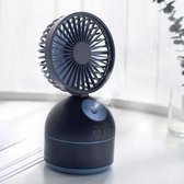 Qiwan Multifunctionele draagbare minispray Hydraterende bevochtiging USB-desktopventilator met 3 snelheidsregeling (blauw)