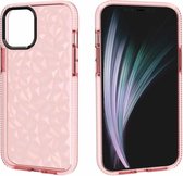 Voor iPhone 12 Pro Max schokbestendig Diamond Texture TPU beschermhoes (roze)