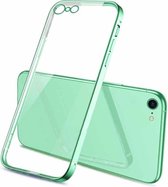 Voor iPhone SE 2020 Magic Cube Plating TPU beschermhoes (groen)