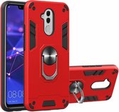 Voor Huawei Mate 20 Lite 2 in 1 Armor Series PC + TPU beschermhoes met ringhouder (rood)