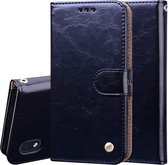 Voor Samsung Galaxy A01 Core Business Style Oil Wax Texture Horizontale Flip Leather Case, met houder & kaartsleuven & portemonnee (zwart)