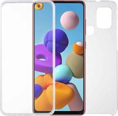 Voor Samsung Galaxy A21s PC + TPU Ultradunne dubbelzijdige alles-inclusief transparante hoes