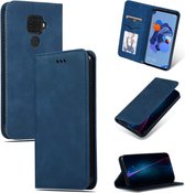 Voor Huawei Nova5i Pro Retro Skin Feel Business Magnetische horizontale lederen flip case (marineblauw)