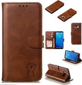 Leren beschermhoes voor Galaxy S8 (bruin)