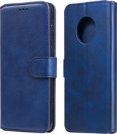 Voor Huawei Enjoy 20 Plus / Y9a Klassieke Kalfsstructuur PU + TPU Horizontale Flip Leren Case, met Houder & Kaartsleuven & Portemonnee (Blauw)