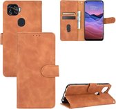 Voor ZTE A1 ZTG01 Effen Kleur Huid Voel Magnetische Gesp Horizontale Flip Kalf Textuur PU Lederen Case met Houder & Kaartsleuven & Portemonnee (Bruin)