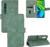 Voor Xiaomi Mi CC9 Pro Effen Kleur Huidgevoel Magnetische Gesp Horizontale Flip Kalfsstructuur PU Lederen Case met Houder & Kaartsleuven & Portemonnee (Groen)