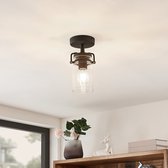 Lindby - plafondlamp - 1licht - ijzer, glas - H: 25.5 cm - E27 - , transparant