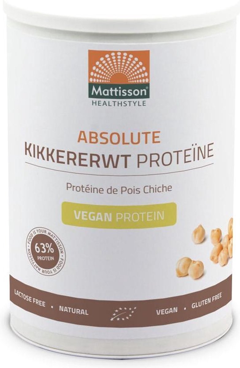 Goedkoopste Mattisson - Erwten Proteïne Poeder - 63 Eiwit - Vegan Eiwitpoeder Kikkererwten - 400 Gram