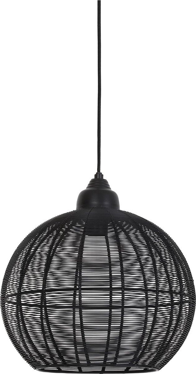Bol.com Light & Living Hanglamp Milla - Zwart - Ø32cm - Modern - Hanglampen Eetkamer, Slaapkamer, Woonkamer aanbieding