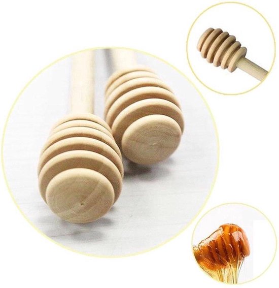 Honing lepel - Dipper - Hout - Honeydripper - Keukengerei - Ontbijt - Hout - 15.5 cm