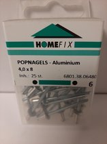 Homefix Popnagels-Aluminium 4.0x8 25 Stuks