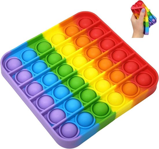 Fidget Toys - Pop It - Rainbow Square - Regenboog Vierkant - TikTok Trend -  Bubble... | bol.com