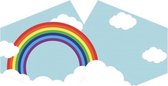 Herbruikbare modieuze gezichtsbedekking - Regenboog (volwassene) 5. Stuks