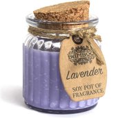 Glazen Potje met Soja Geurkaars Lavendel - 6 Stuks