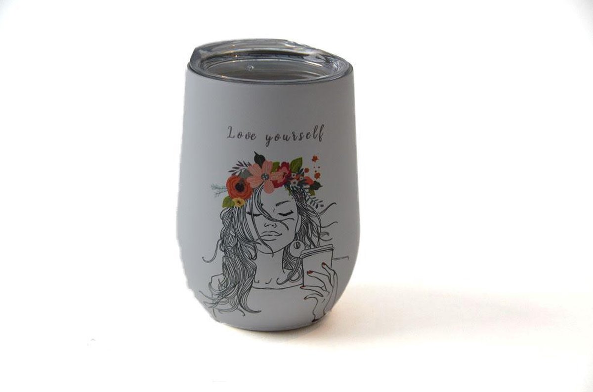 Bioloco thermosbeker to go - RVS - veilige materialen - love yourself