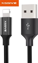 Xssive Premium Series Gevlochten USB Kabel geschikt voor Apple iPhone 5/6/7/8/X - 3 meter